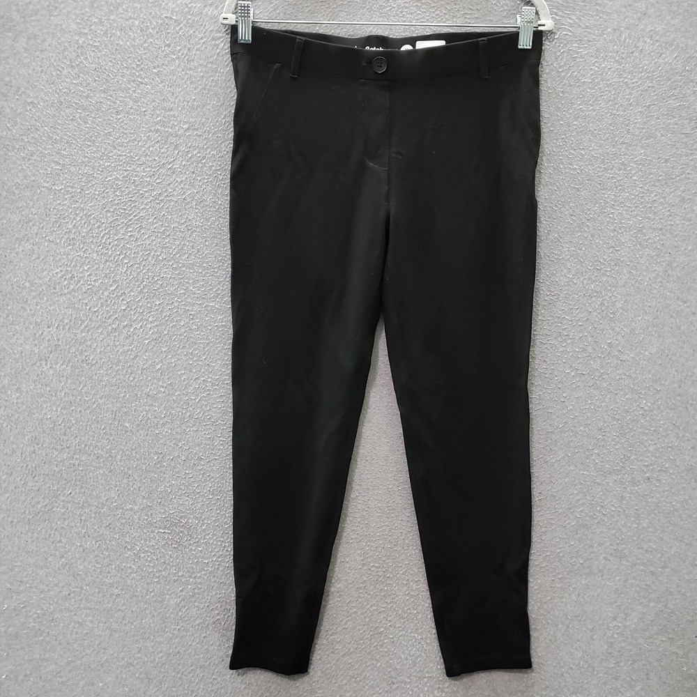 Betabrand Women Pants Medium Black Dress Skinny Yoga Pocket Inseam 25''